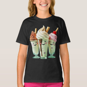 T-shirt Trio de glace Kawaii Mignons personnages de desser