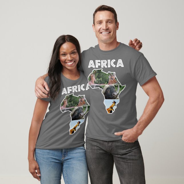 T-shirt Trio de la carte africaine de la faune (Unisexe)