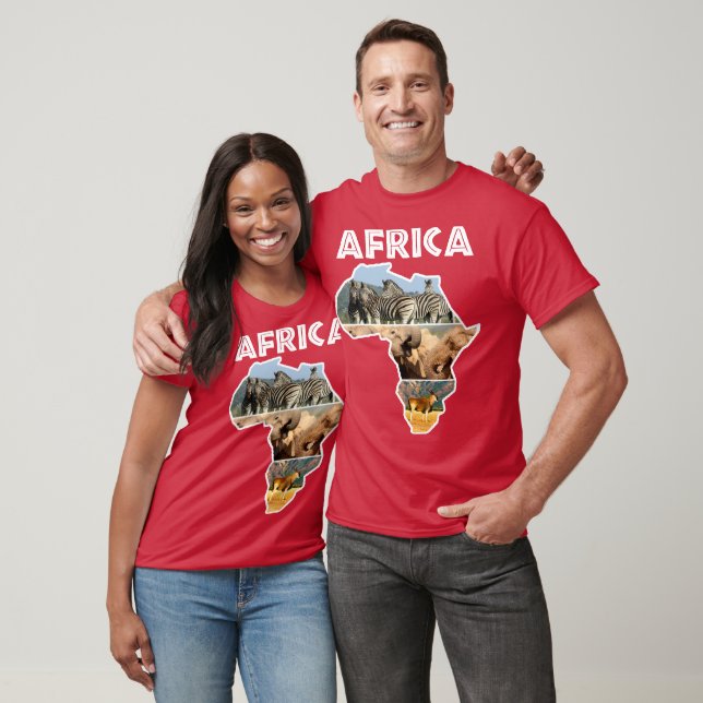T-shirt Trio de la carte de la faune africaine (Unisexe)