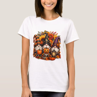 T-shirt Trio de nains de Halloween mignons citrouilles