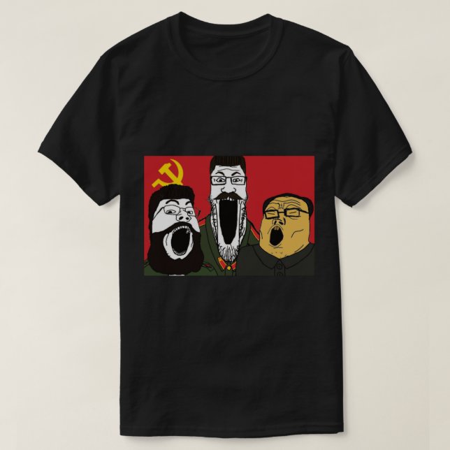 T-shirt trio de soja communiste (Design devant)