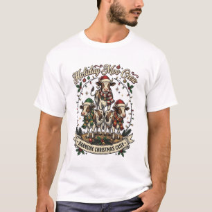 T-shirt Trio de vaches de Noël Chemise de vacances de gran