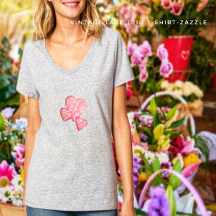 T-shirt Trio en dentelle vintage