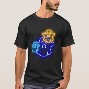 T-shirt Trio fantôme bleu et orange de néon
