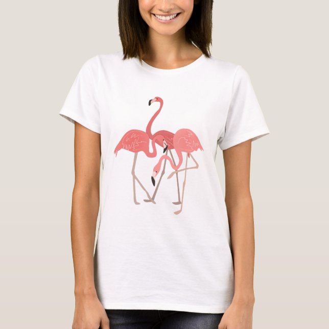 T-shirt Trio Flamant rose (Devant)