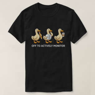T-shirt Trio Funny Duck Surveillance Professionnelle Graph