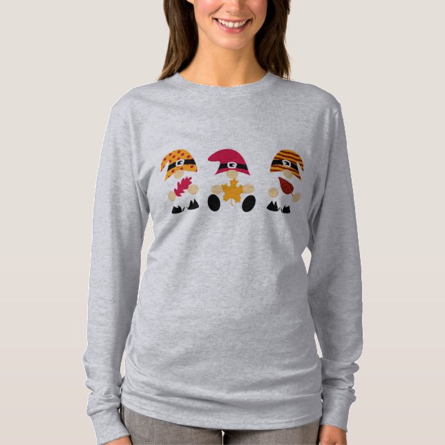 T-shirt Trio Gnome d'automne (Devant)