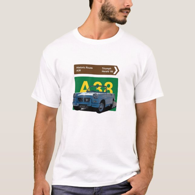 T-shirt Triomphe Herald 1966. Anglais. Route historique A3 (Devant)