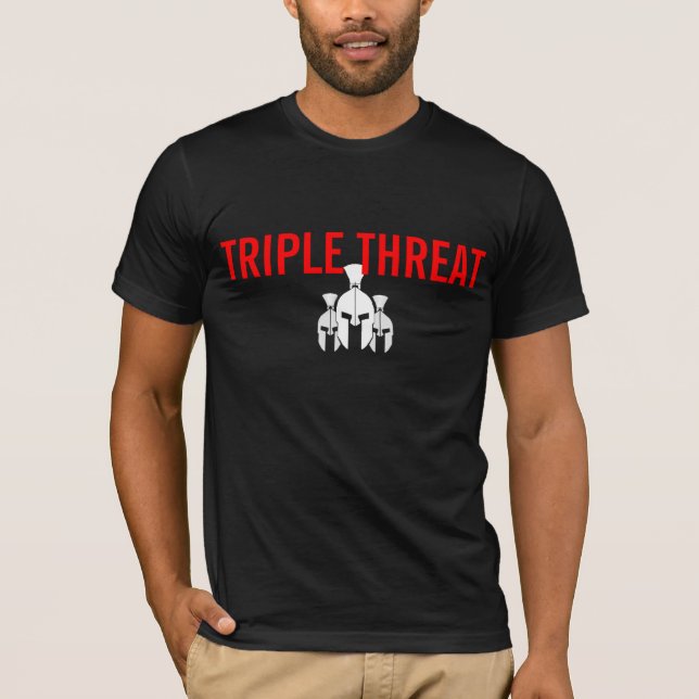 T-shirt triple de menace (Devant)