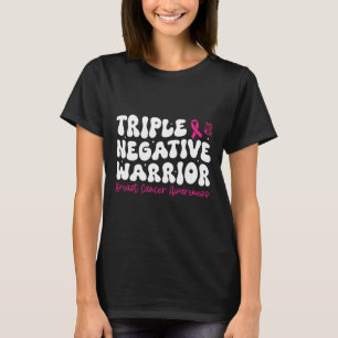 T-shirt Triple guerrier négatif Sensibilisation au cancer