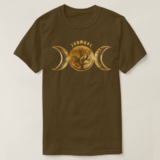 T-shirt Triple Lune Arbre de vie Ornement (Design devant)