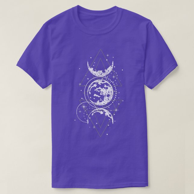 T-shirt Triple Moons Phases Déesse Sorcière Pagan Hécate O (Design devant)