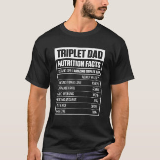 T-shirt Triplet Papa Fierté Nouvelle première fois Papa de