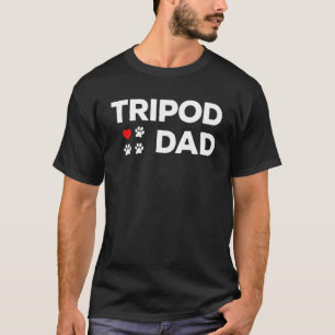 T-shirt Tripod Papa 3 pattes Chien Paw Amputee Love and He