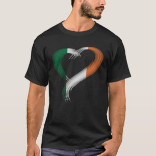 T-shirt Trippy coeur J'aime Irlande drapeau Edm raves tech