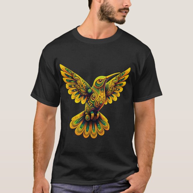 T-shirt trippy colibri (Devant)