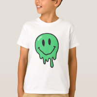 Trippy Dripping Green Melting Smiley Face Esthétiq