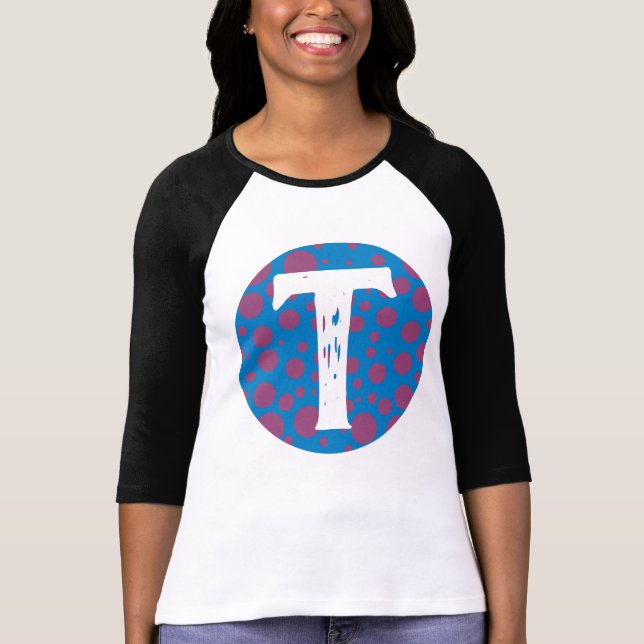 T-shirt Trippy initial points pourpre cercle de lune de pa (Devant)