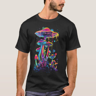 T-shirt Trippy Mushroom Fungi Deep Psychedelic Mushrooms
