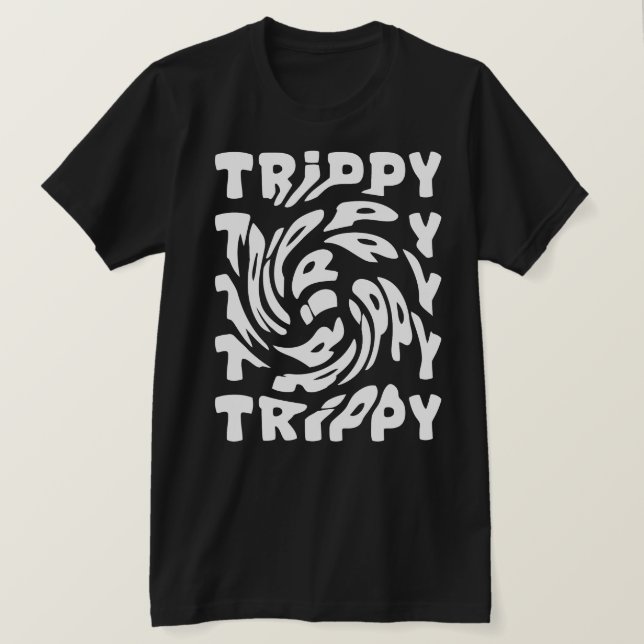 T-shirt Trippy Spiral Typographie Design (Design devant)