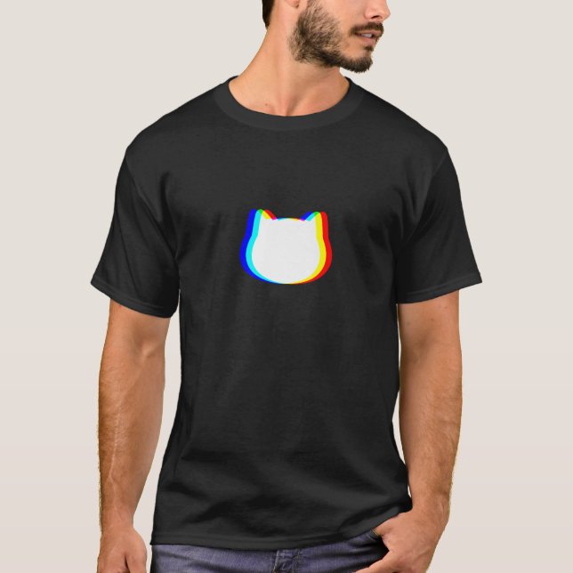 T-shirt Trippy Vaporwave Cat Halloween Techno Rave EDM Pre (Devant)