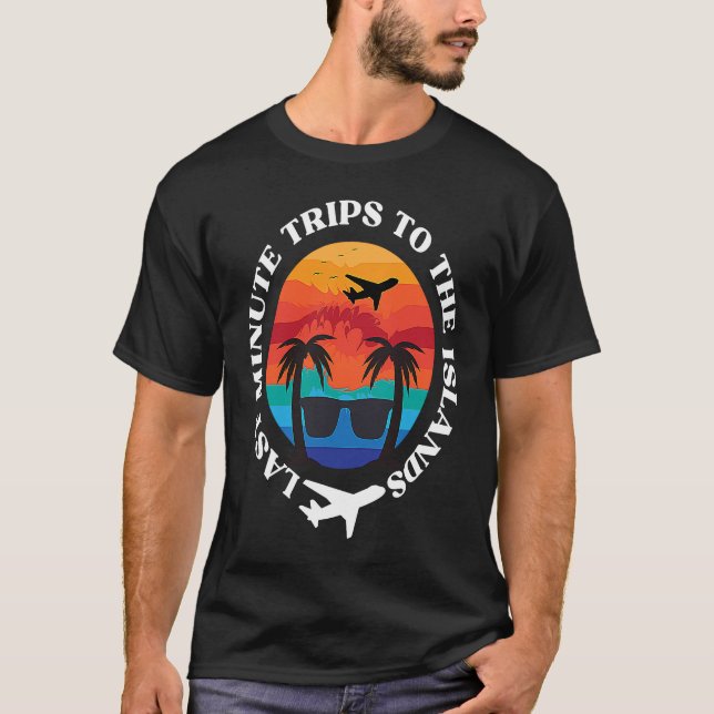 T-shirt Trips to the Islands Palm Tree Sunglasses Caribbea (Devant)