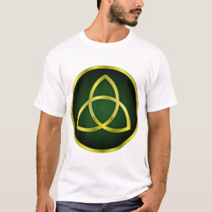 T-shirt triquetra or et vert