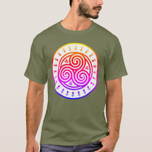 T-shirt Triskele Breizh - Arc-en-ciel