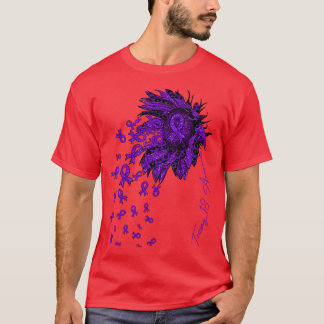 T-shirt Trisomie 18 Sensibilisation Tournesol fleurs ruban