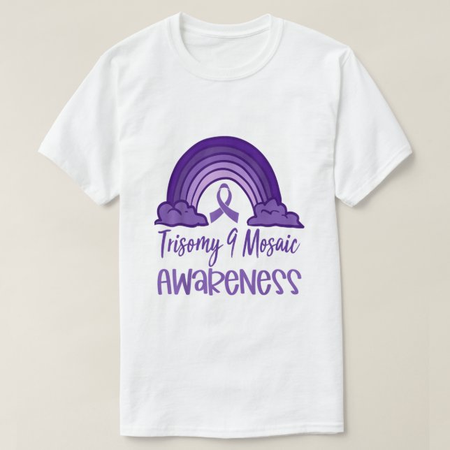 T-shirt trisomie 9 sensibilisation à la mosaïque (Design devant)