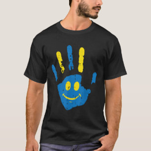 T-shirt Trisomie de sourire à la main 21 Hommes
