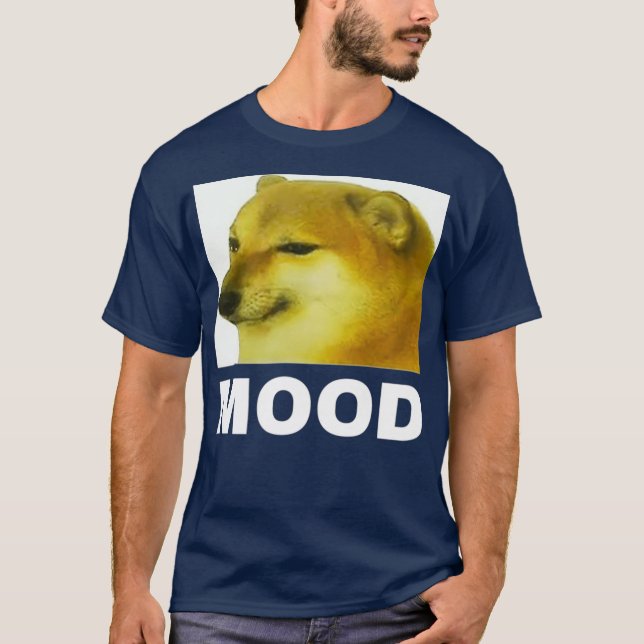 T-shirt Triste Cheems Mood chien mème Tee Gift (Devant)