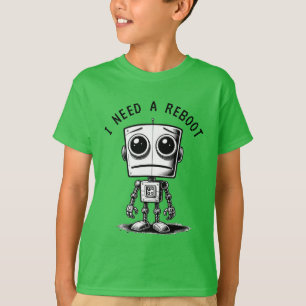 T-shirt Triste Robot - J'Ai Besoin D'Un Redémarrage