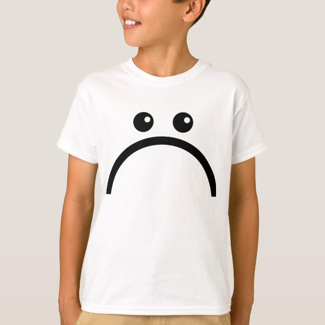 T-shirt Triste visage (Devant)