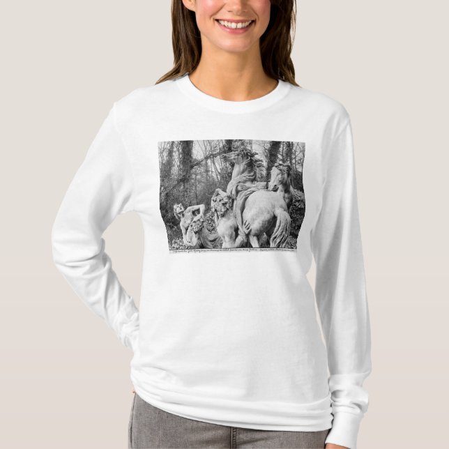 T-shirt Tritons toilettant deux chevaux du soleil (Devant)