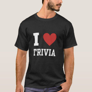 T-shirt Trivia Night Facts Quiz Lover Love Heart Cool Vint