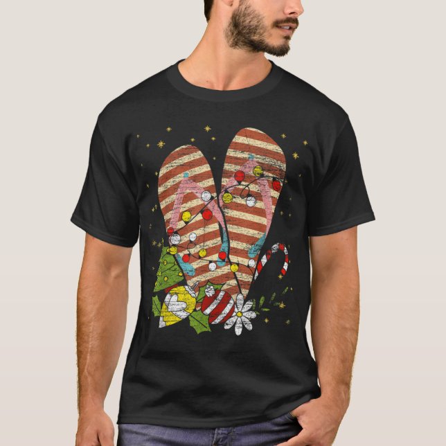T-shirt Trocal Xmas Summer Vacation Flip Flops Christmas I (Devant)