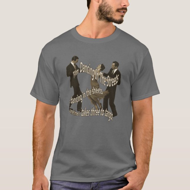 T-shirt Trois à Tango Danser Rétro Trois (Devant)