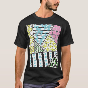 T-shirt Trois Abstraits : Art Arrière - plan Dessiné À La