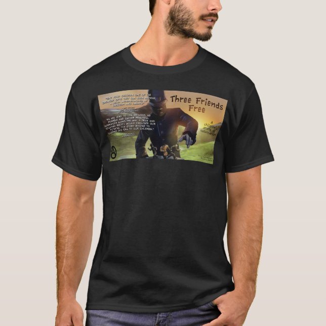 T-shirt Trois amis libèrent la couverture (Devant)
