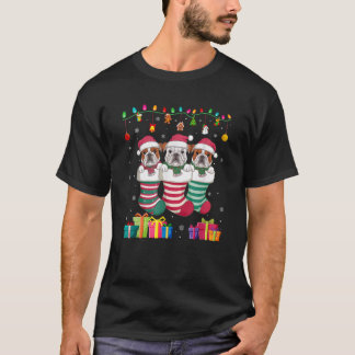 T-shirt Trois Anglais Bulldog dans Sock Funny Boys Girls K