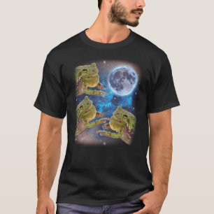 T-shirt Trois Bullfrog Lune mème maudit drôle 3 Bullfrogs