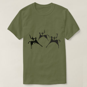 T-shirt Trois cavaliers - Petroglyphes Dessin Rock