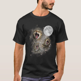 T-shirt Trois Chat Meow Moon drôle Mème bizarre maudit Mat