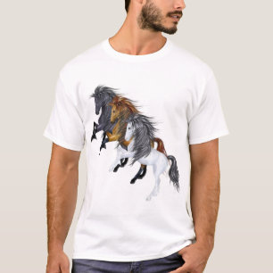 T-shirt Trois Chemise Stallions Sauvages