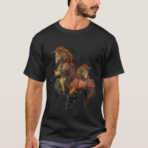 T-shirt Trois Chemise Stallions Sauvages