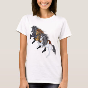 T-shirt Trois Chemise Stallions Sauvages