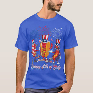 T-shirt Trois Chiens Chauds Blancs Rouges Et Chien Chaud B