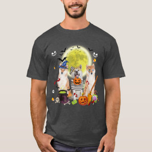 T-shirt Trois Chiens Shiba Inu Chouette Horreur maman Hall