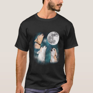 T-shirt Trois Chihuahuas Howl À Lune 3 Wolfs - Drôle Wolv